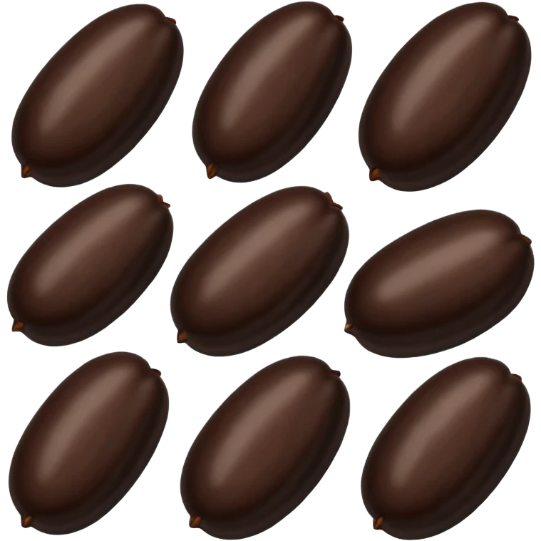 emoji of Austrian black big bean emoji