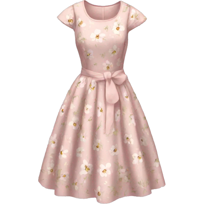 pale pink Vintage flowery dress emoji