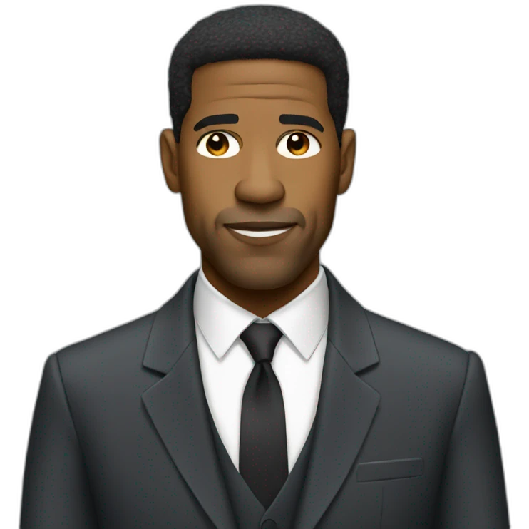 Denzel Washington wearing suit emoji