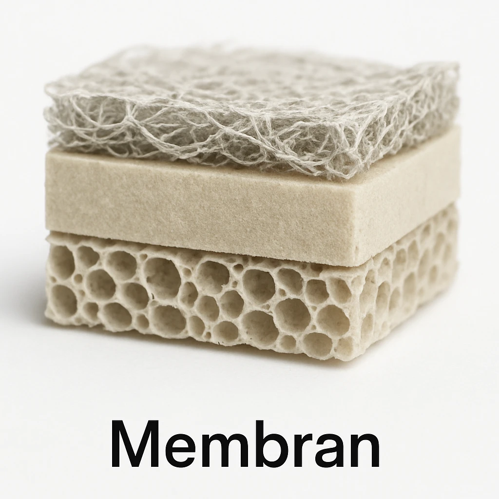 realistischer aufbau einer membranschicht. querschnit mit weißem hintergrund emoji