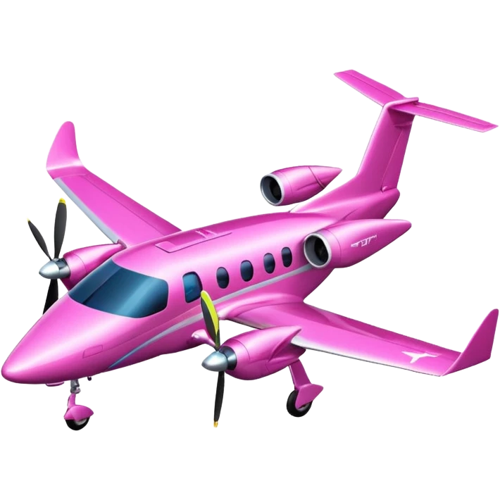 tiny pink (RGB: 220, 20, 120) turboprop/electric hybrid aircraft emoji