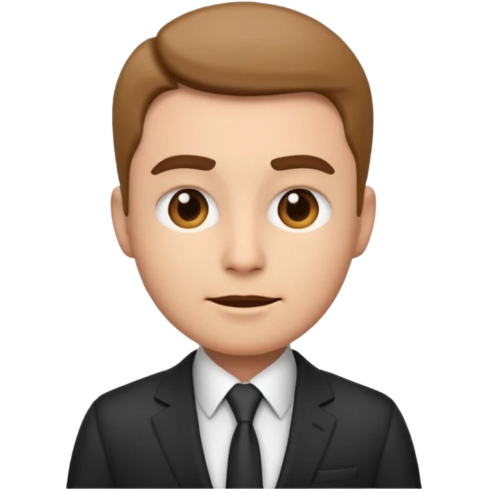 business director emoji in a suit looking confident emoji