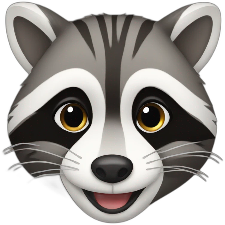 Raccoon smiling provocatively emoji