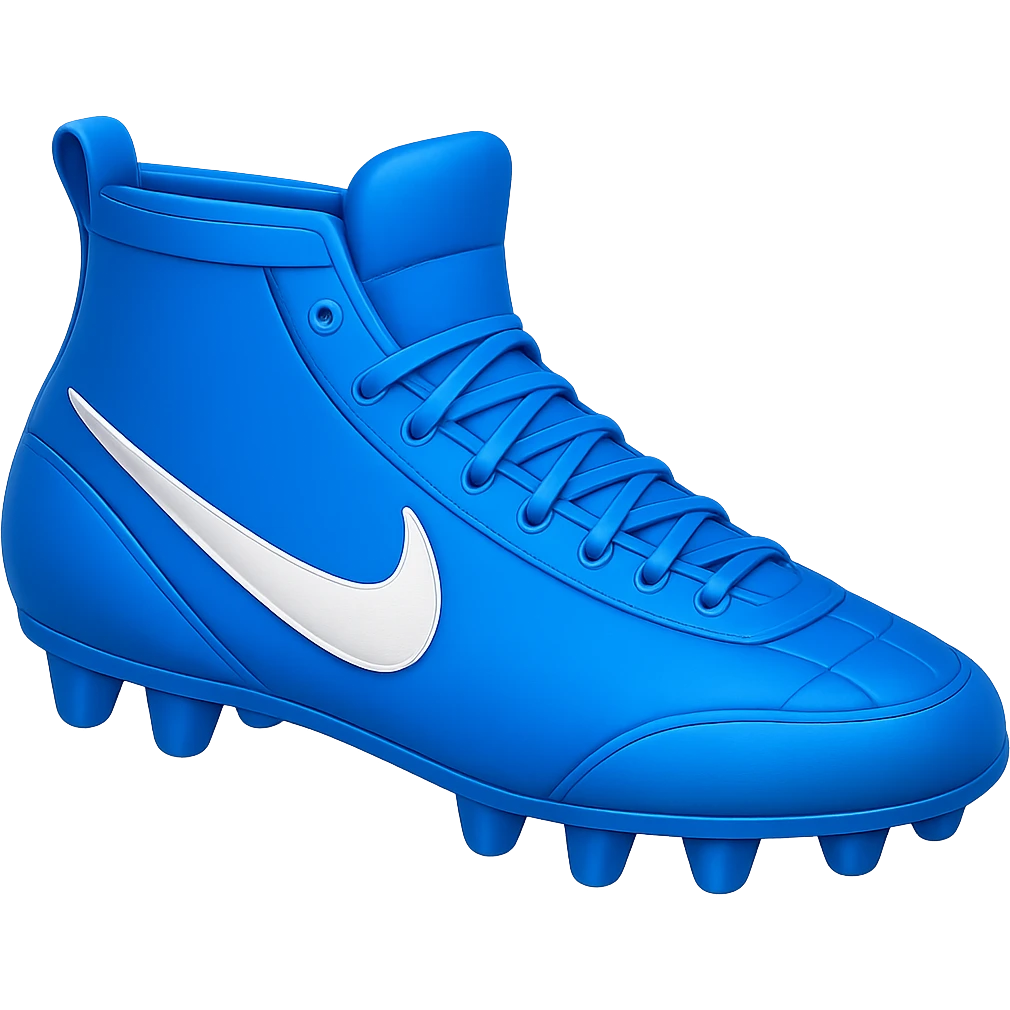 Make the football boot blue. The original style is emoji style, which does not support editing, so use the general style editor to keep the emoji look while making the boot blue. emoji