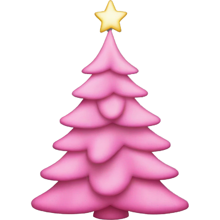 a pink christmas tree emoji