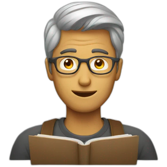 man is reading emoji