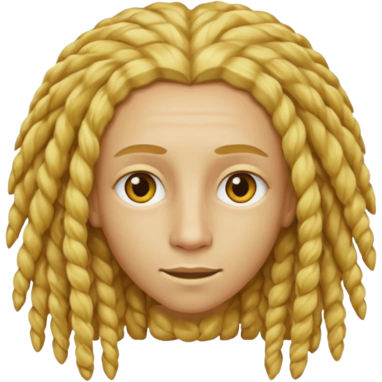 cabelo estilo rastafari loiro emoji