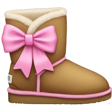 Uggs with pink bows emoji