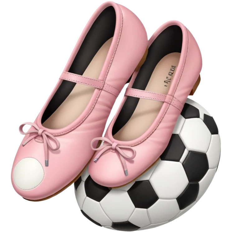 Ballet shoes and soccer ball emoji