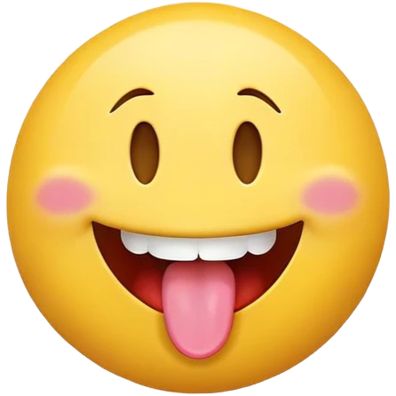Smiley face with tongue out and open mouth  emoji