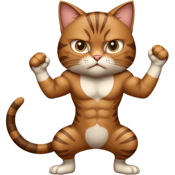 cat doing MMA fighting emoji
