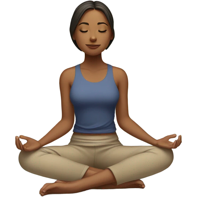 Girl who do meditation  emoji