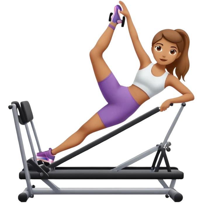  Girl playing pilates on pilates machine emoji
