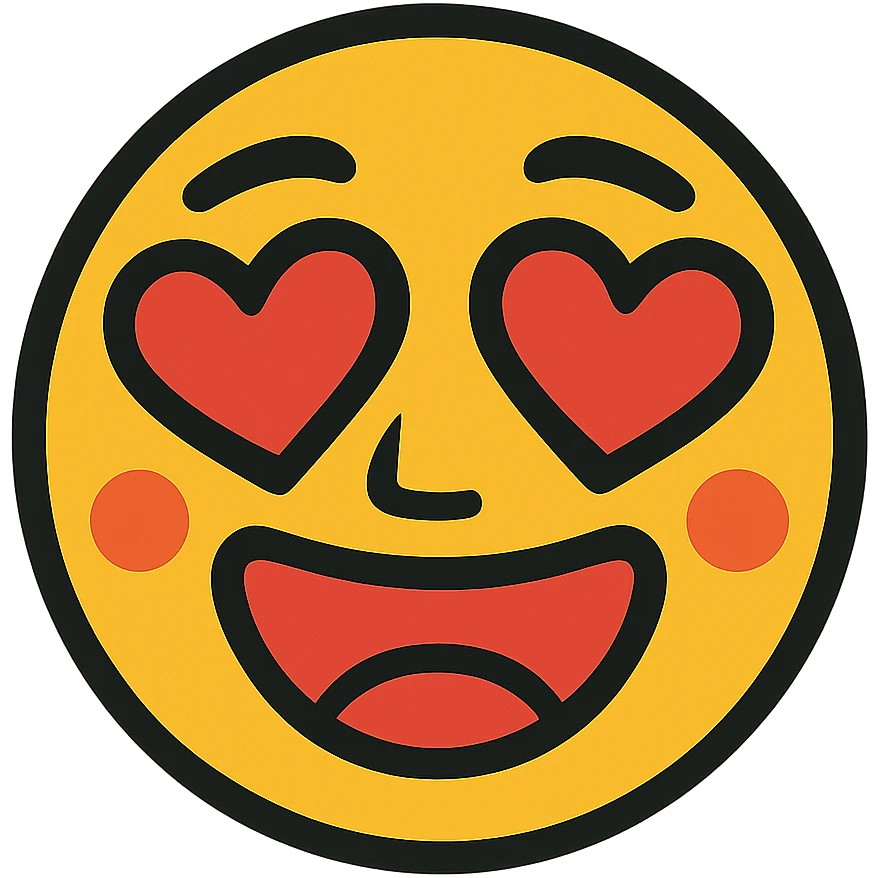 face expressing love emoji