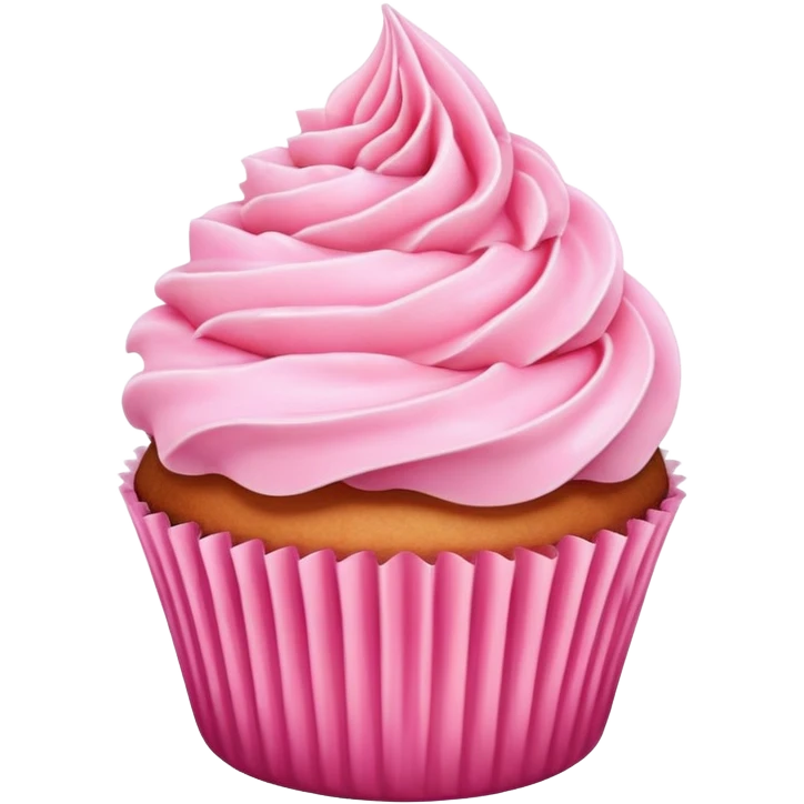 cupcake with pink icing emoji