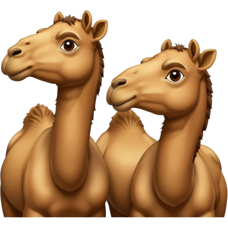 High resolution camels without fur emoji