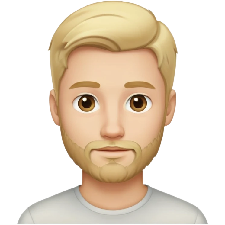 young man with blonde hair and soft beard emoji