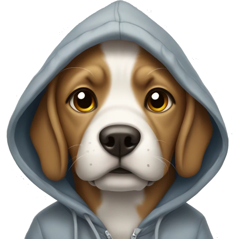 dog wear a hoodie  emoji