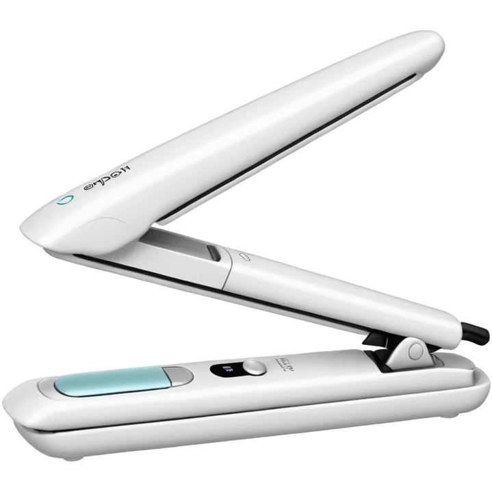 open pastel white hair straightener emoji