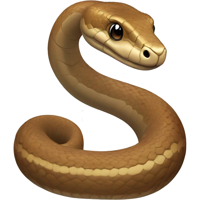 Brown snake with curved up nose  emoji
