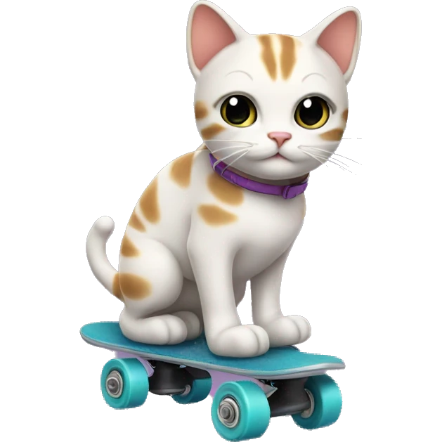 Cat on roller skates emoji