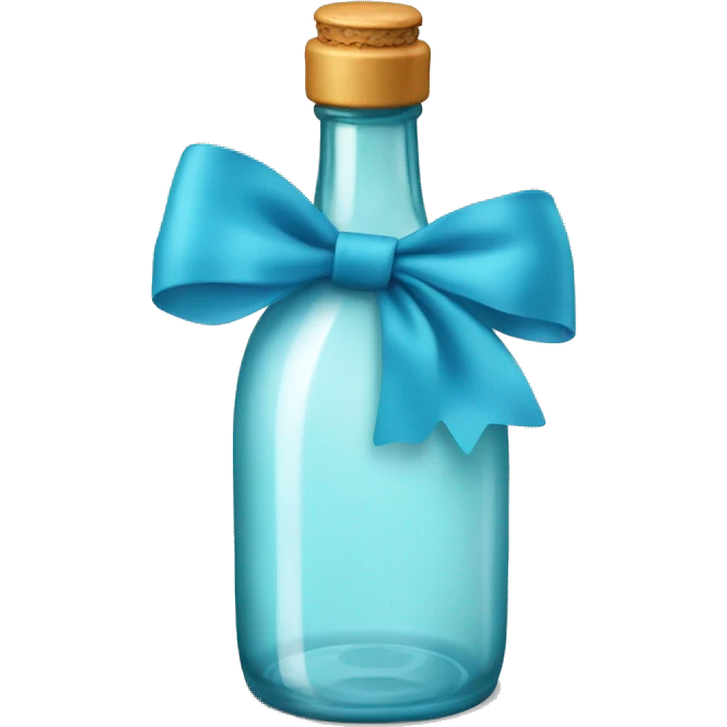Tito’s bottle with a light blue bow on it emoji