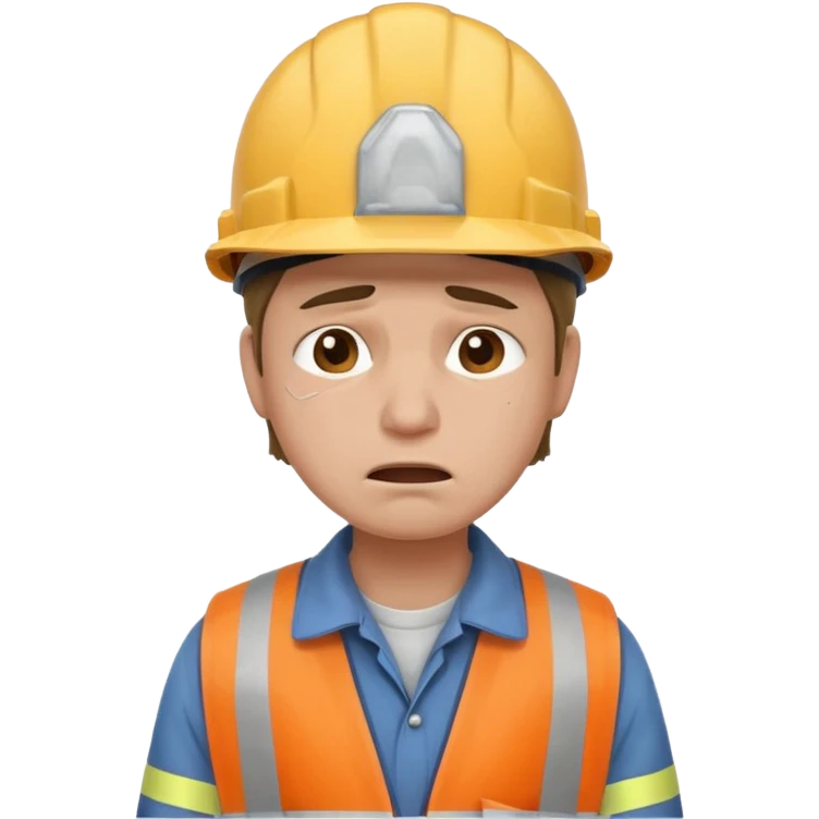 Crying worker  emoji