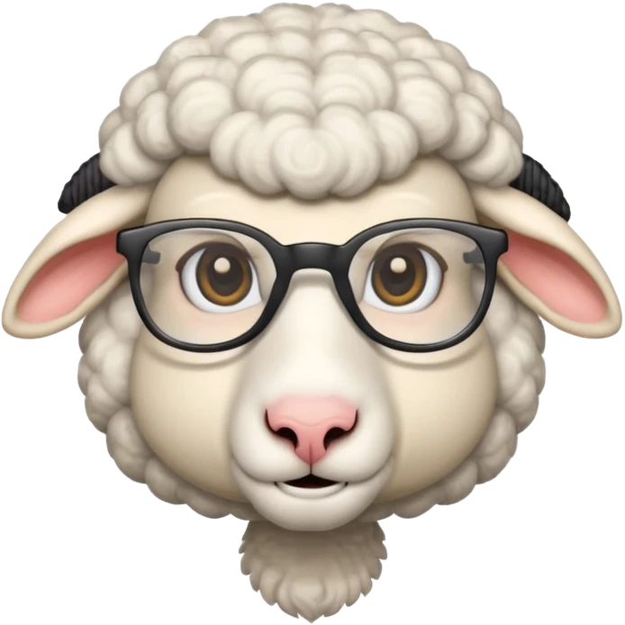 Oveja con lentes emoji