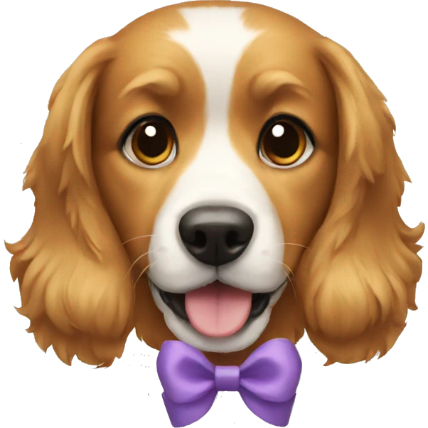 dog with a bow  emoji