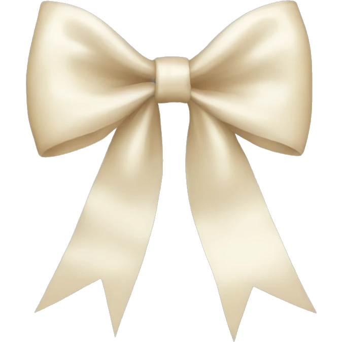 Christmas bow cream aesthetic emoji