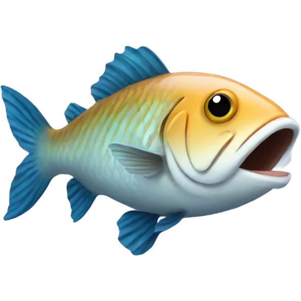 Fish in coat emoji