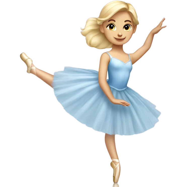 Pretty blonde ballerina girl emoji