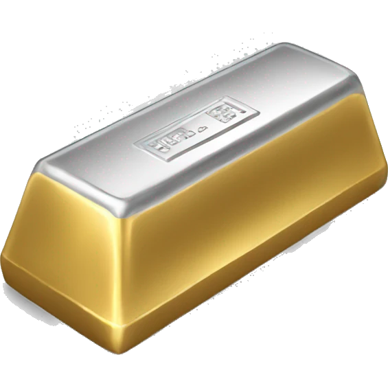 silver gold bar emoji