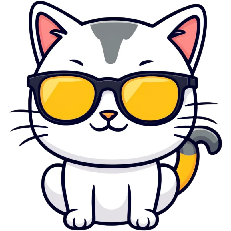 Cat with sunglasses emoji