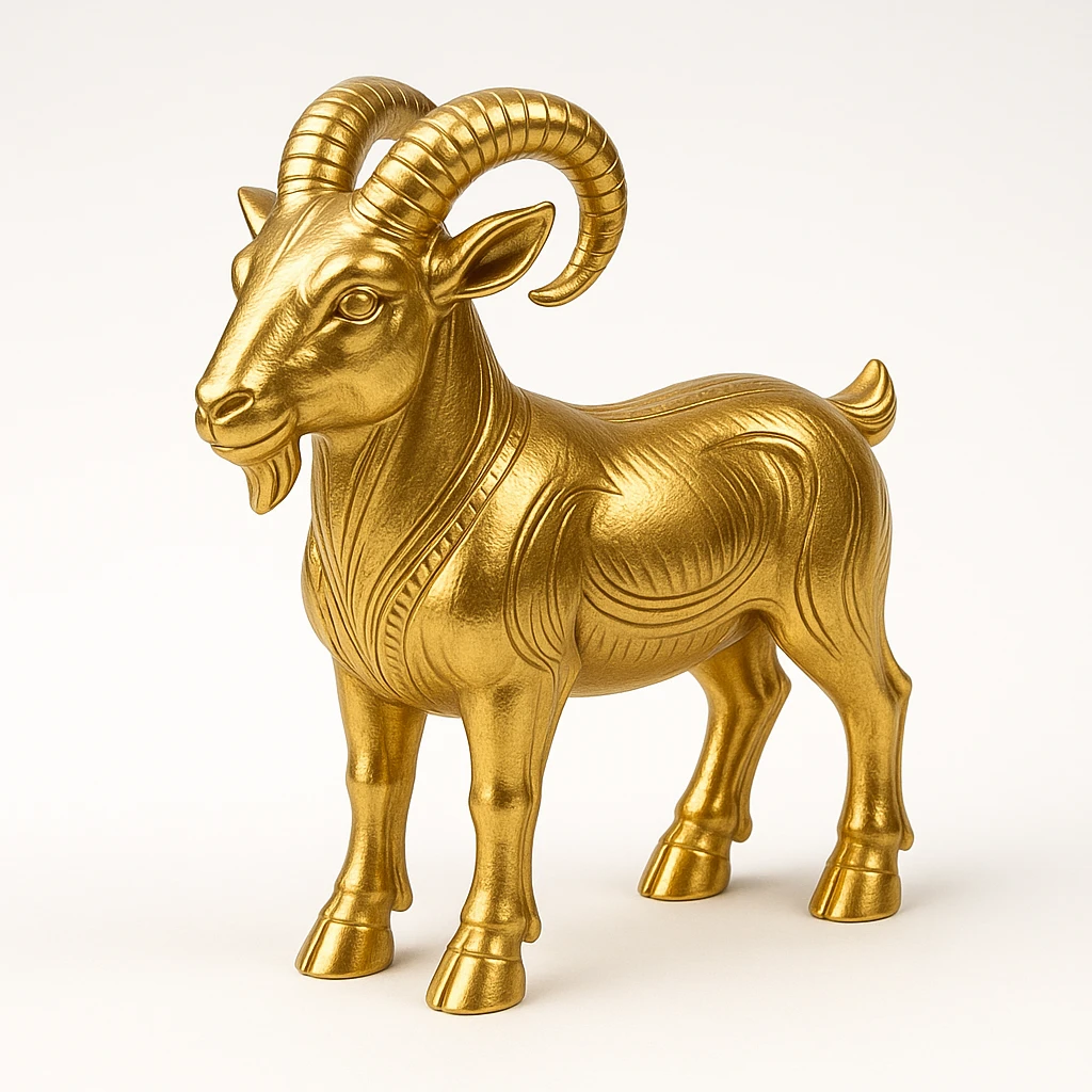 golden goat statue emoji