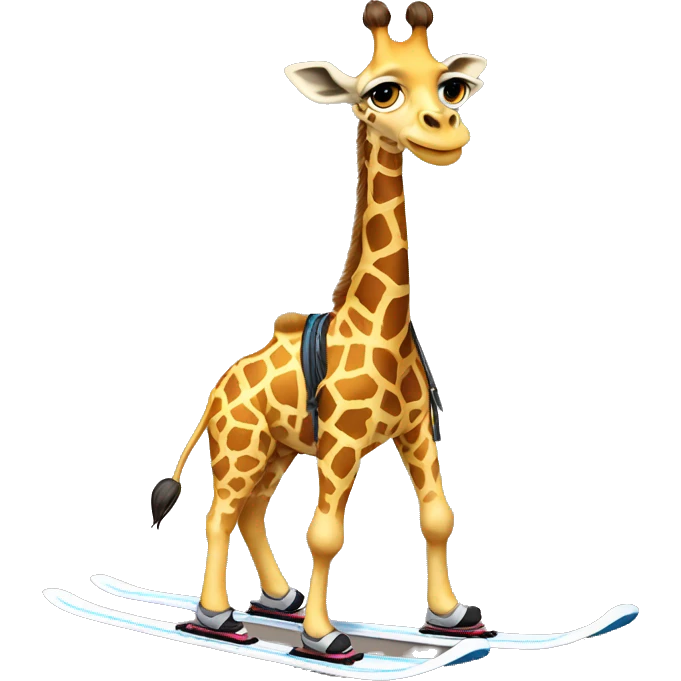 Giraffe on Skis emoji