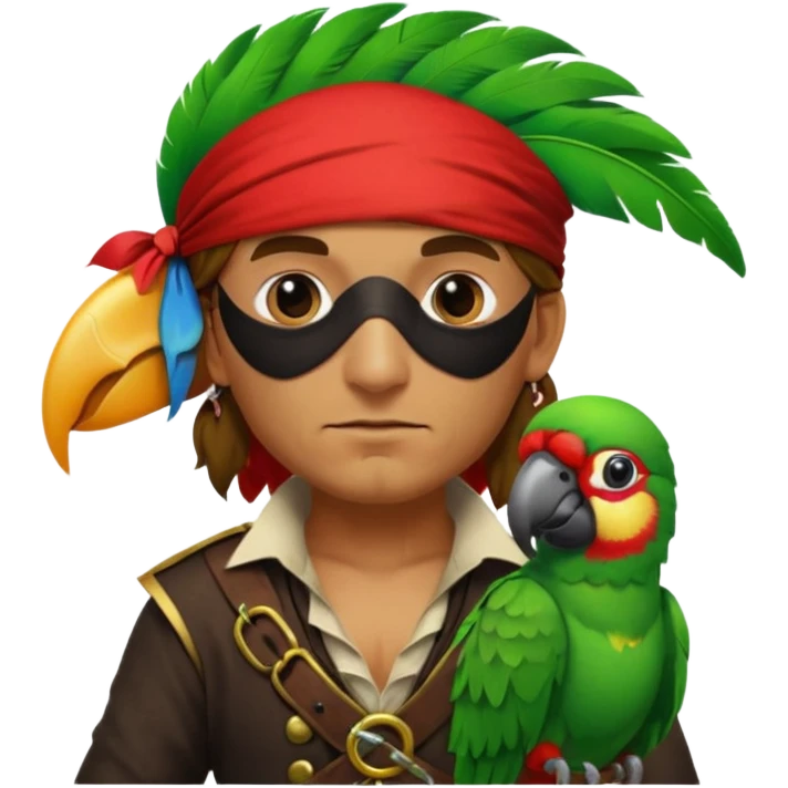 pirate and parrot emoji