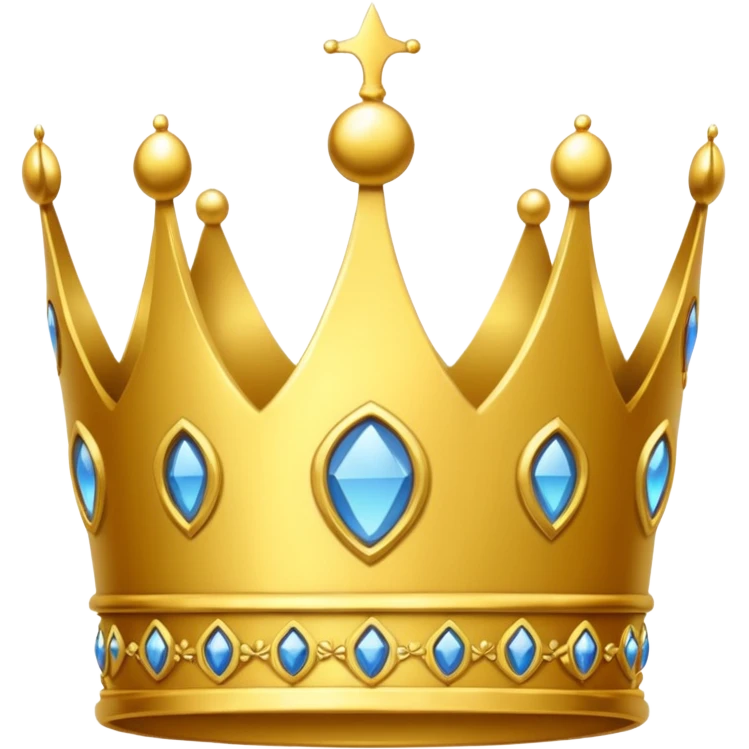 A crown emoji in the style of Apple emoji with a window. emoji