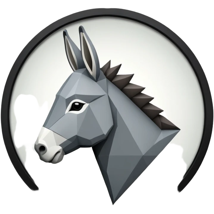 Donkey but in a Game Of Thrones Intro Sigil Form - in a square picture frame emoji