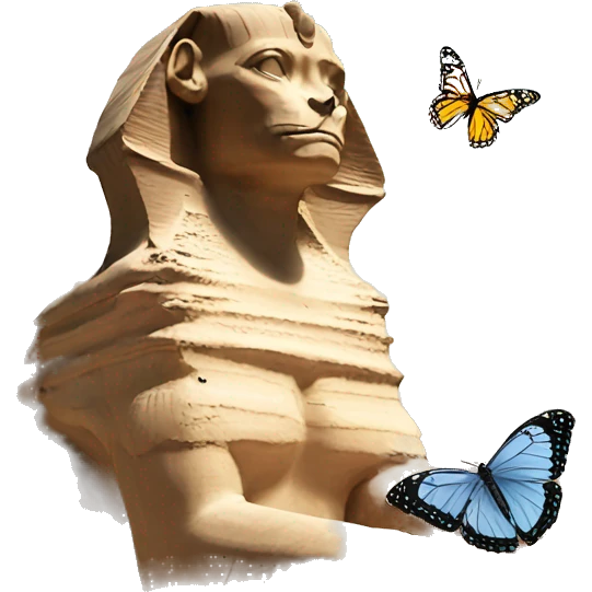 Sphinx with a butterfly  emoji