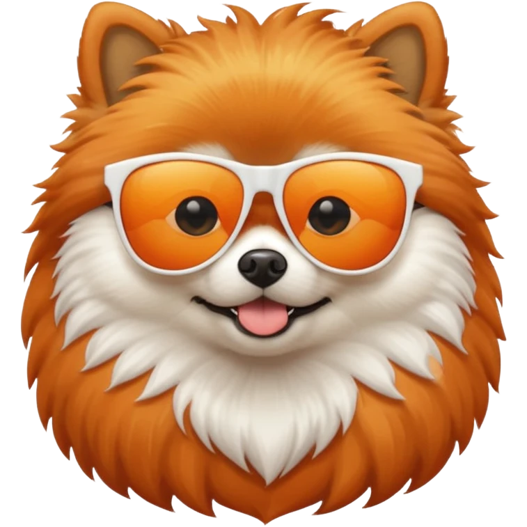 Pomeranian with Sun glasses  emoji