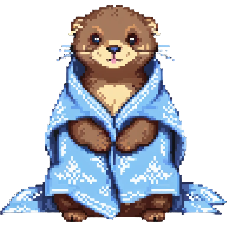 otter cozy in blanket emoji