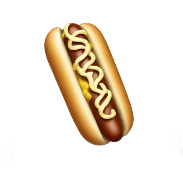Plain hot dog with mashed potato on a plate emoji