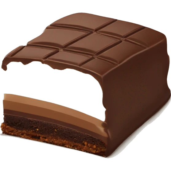 Piece of Dubai chocolate filled with pistaccio cream  emoji