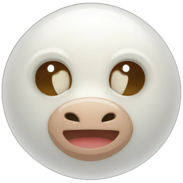 white monkey ball emoji