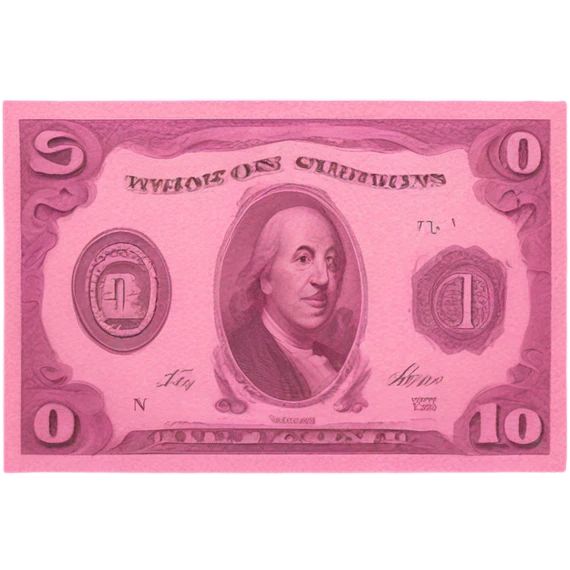 Pink money emoji