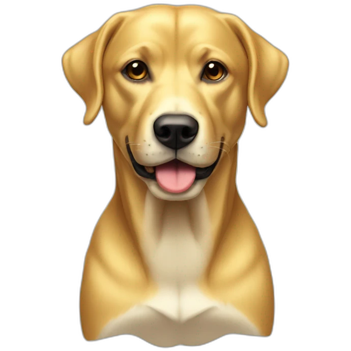 gold-labradore with supreme bone in mouth emoji