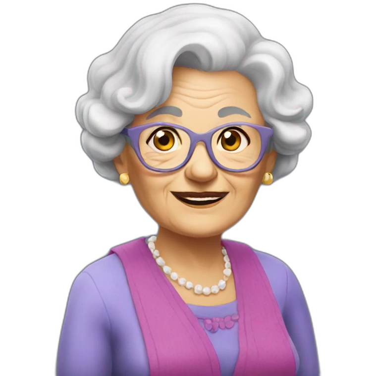 Party granny emoji