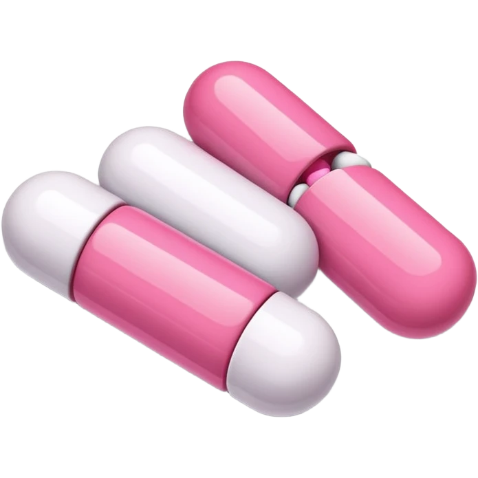 pink and white medication emoji