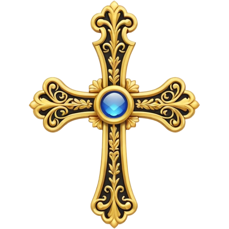 Orthodox cross. Transparent bakgrund. emoji